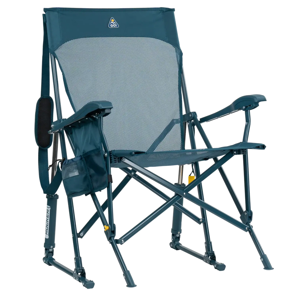 Smooth Motion BreezeRocker - Choice 504 - Heavy-Duty Kickback Rocker with Beverage Holder - Teal