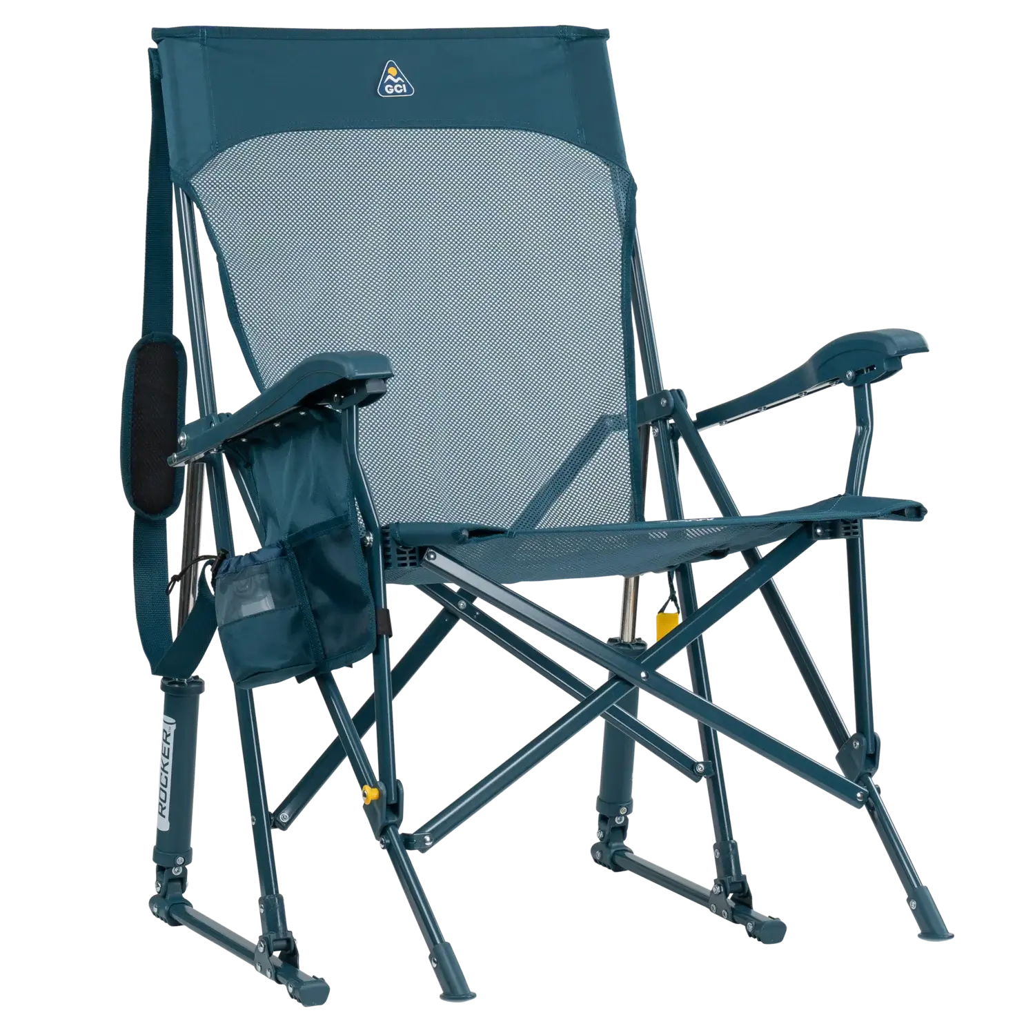 Smooth Motion BreezeRocker - Choice 504 - Heavy-Duty Kickback Rocker with Beverage Holder - Teal