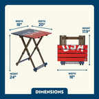 Slim-Fold Compact Camp Table 20 - USA Anniversary Deluxe - Choice 757 - Master Outdoor Kitchen Station for Tailgating & BBQ Detail