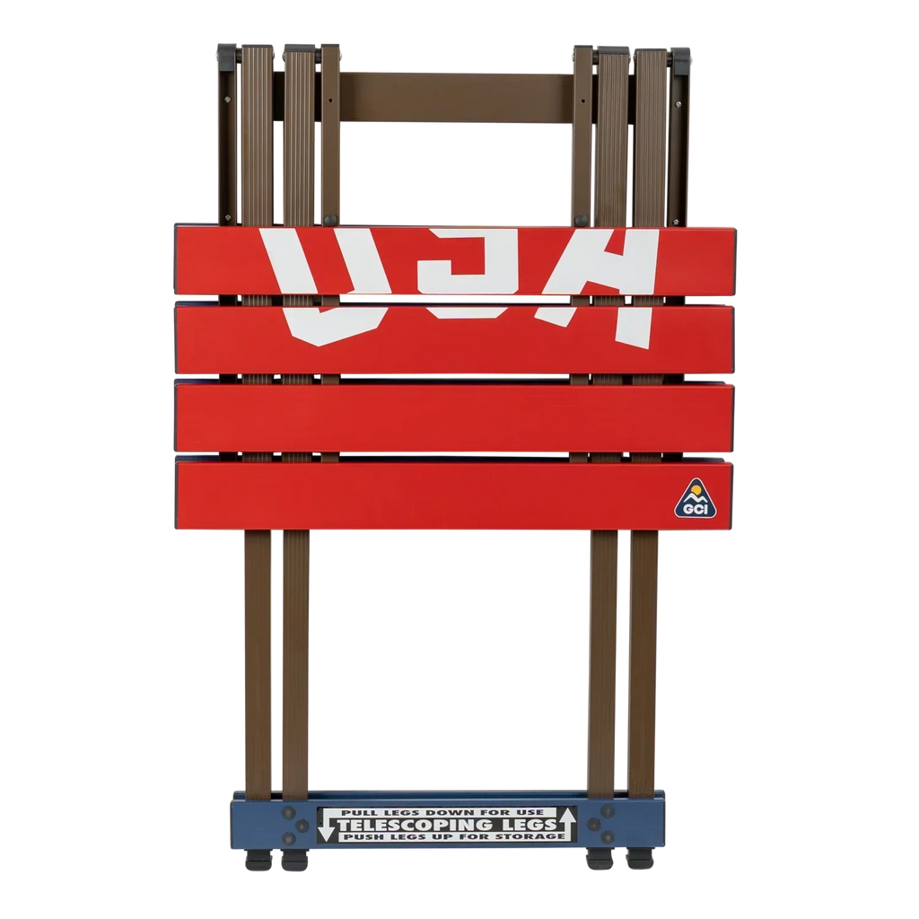 Slim-Fold Compact Camp Table 20 - USA Anniversary Deluxe - Choice 757 - Master Outdoor Kitchen Station for Tailgating & BBQ Detail