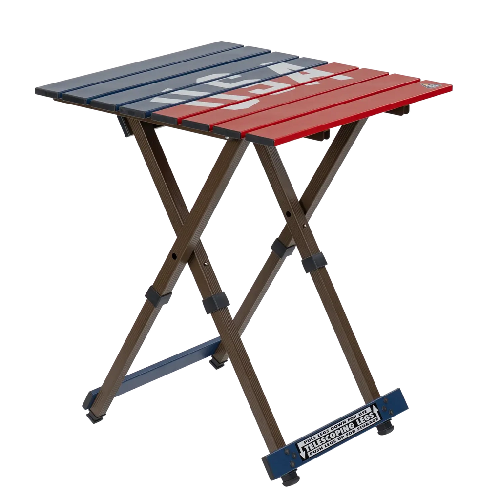 Slim-Fold Compact Camp Table 20 - USA Anniversary Deluxe - Choice 757 - Master Outdoor Kitchen Station for Tailgating & BBQ - Default Title