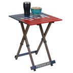 Slim-Fold Compact Camp Table 20 - USA Anniversary Deluxe - Choice 757 - Master Outdoor Kitchen Station for Tailgating & BBQ Detail