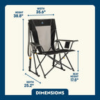 Premium All-Weather Comfort Pro Rocker - Choice 375 - RoadTrip Rocker Smooth Motion Camp Chair Detail