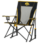 Smooth Motion College Comfort Pro Rocker - Iowa Hawkeyes - Choice 249 - Heavy-Duty Kickback Rocker with Beverage Holder Detail