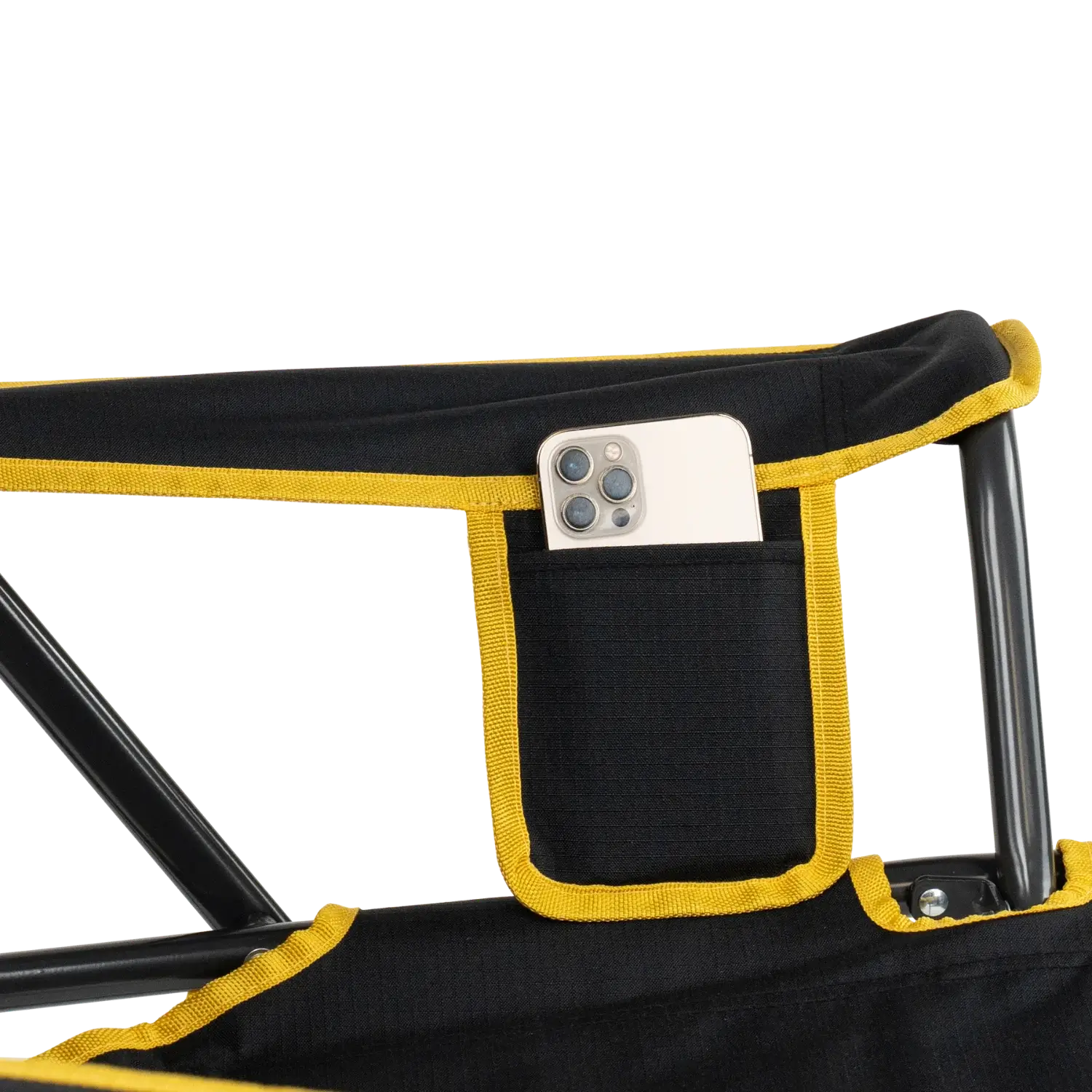 Smooth Motion College Comfort Pro Rocker - Iowa Hawkeyes - Choice 249 - Heavy-Duty Kickback Rocker with Beverage Holder Detail