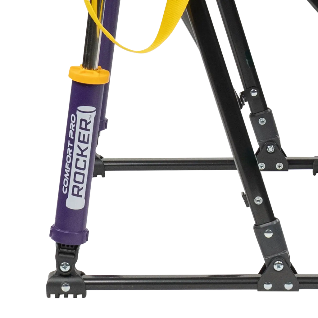 Patented Spring-Action College Comfort Pro Rocker - LSU Tigers - Choice 880 - Patented Spring-Action Rocking Chair for Camping Detail