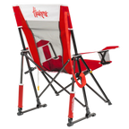 Smooth Motion College Comfort Pro Rocker - Nebraska Cornhuskers - Choice 161 - Patented Spring-Action Rocking Chair for Camping Detail