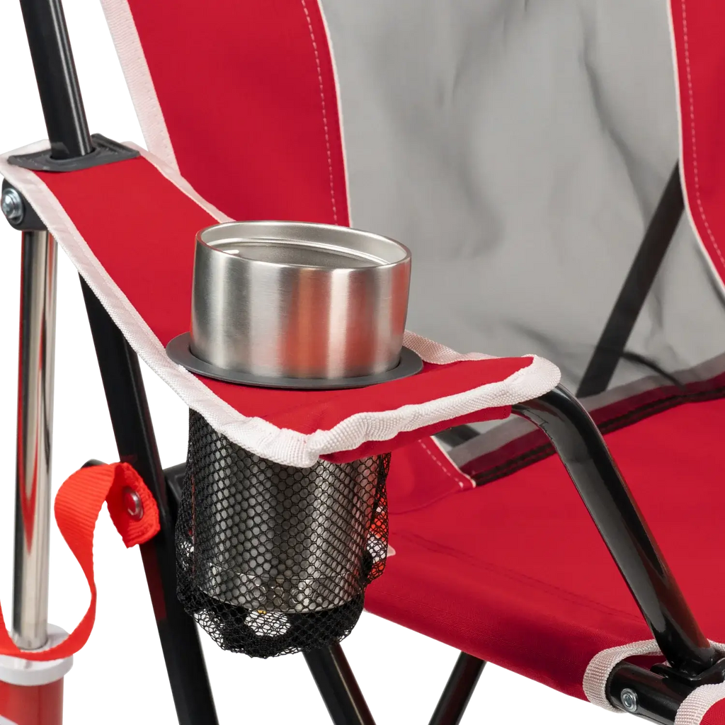 Smooth Motion College Comfort Pro Rocker - Nebraska Cornhuskers - Choice 161 - Patented Spring-Action Rocking Chair for Camping Detail