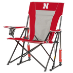 Smooth Motion College Comfort Pro Rocker - Nebraska Cornhuskers - Choice 161 - Patented Spring-Action Rocking Chair for Camping Detail