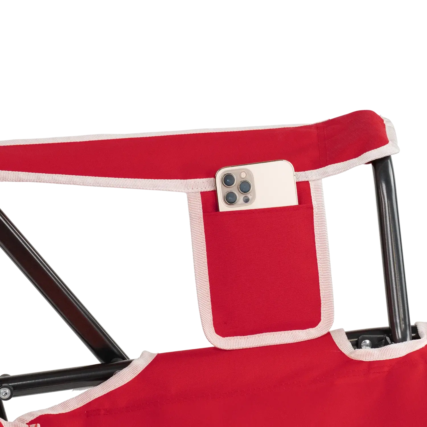 Smooth Motion College Comfort Pro Rocker - Nebraska Cornhuskers - Choice 161 - Patented Spring-Action Rocking Chair for Camping Detail
