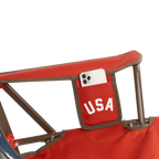 Patented Spring-Action Comfort Pro Rocker - USA Anniversary Deluxe - Choice 424 - Heavy-Duty Kickback Rocker with Beverage Holder Detail