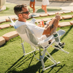 Patented Spring-Action Comfort Pro Rocker XL - Choice 107 - Heavy-Duty Kickback Rocker with Beverage Holder Detail