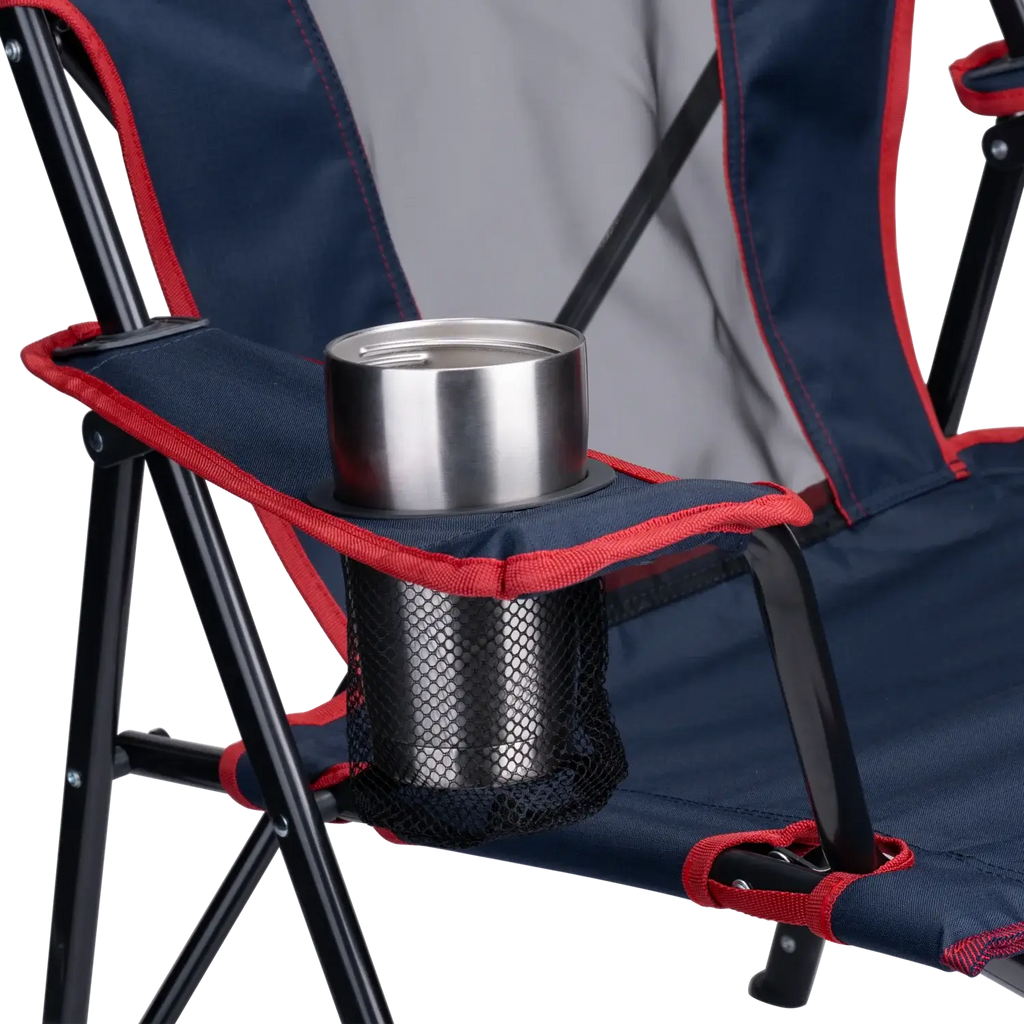Ultra-Compact Comfort Quad Chair - Choice 989 - Premium Slim-Fold Compact Chair with Messenger Bag Detail