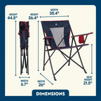 Ultra-Compact Comfort Quad Chair - Choice 989 - Premium Slim-Fold Compact Chair with Messenger Bag Detail