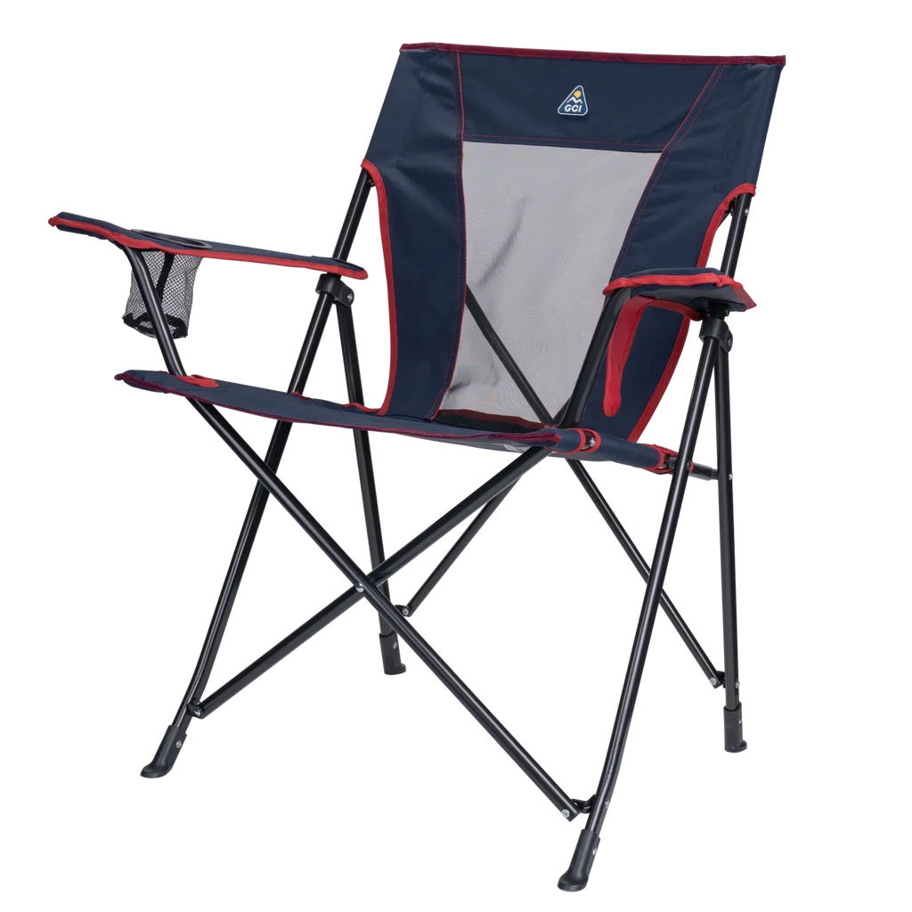 Ultra-Compact Comfort Quad Chair - Choice 989 - Premium Slim-Fold Compact Chair with Messenger Bag Detail