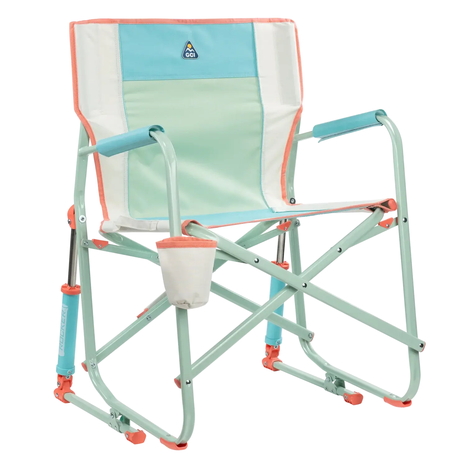 Luxury Camp Freestyle Rocker - Choice 711 - Freestyle Rocker Portable Outdoor Folding Chair - Ivory