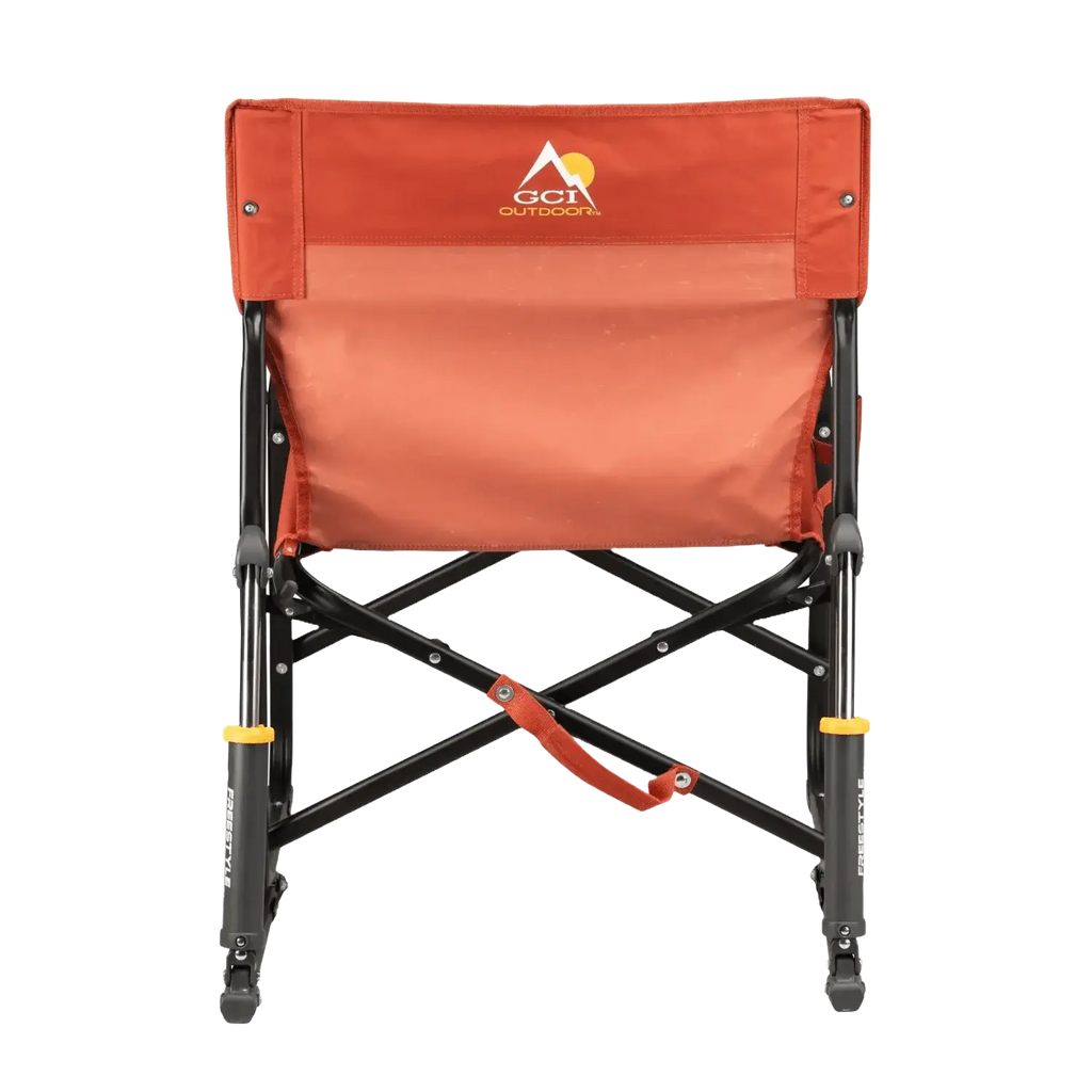 Patented Spring-Action Freestyle Rocker - Pumpkin Spice - Choice 373 - Freestyle Rocker Portable Outdoor Folding Chair Detail