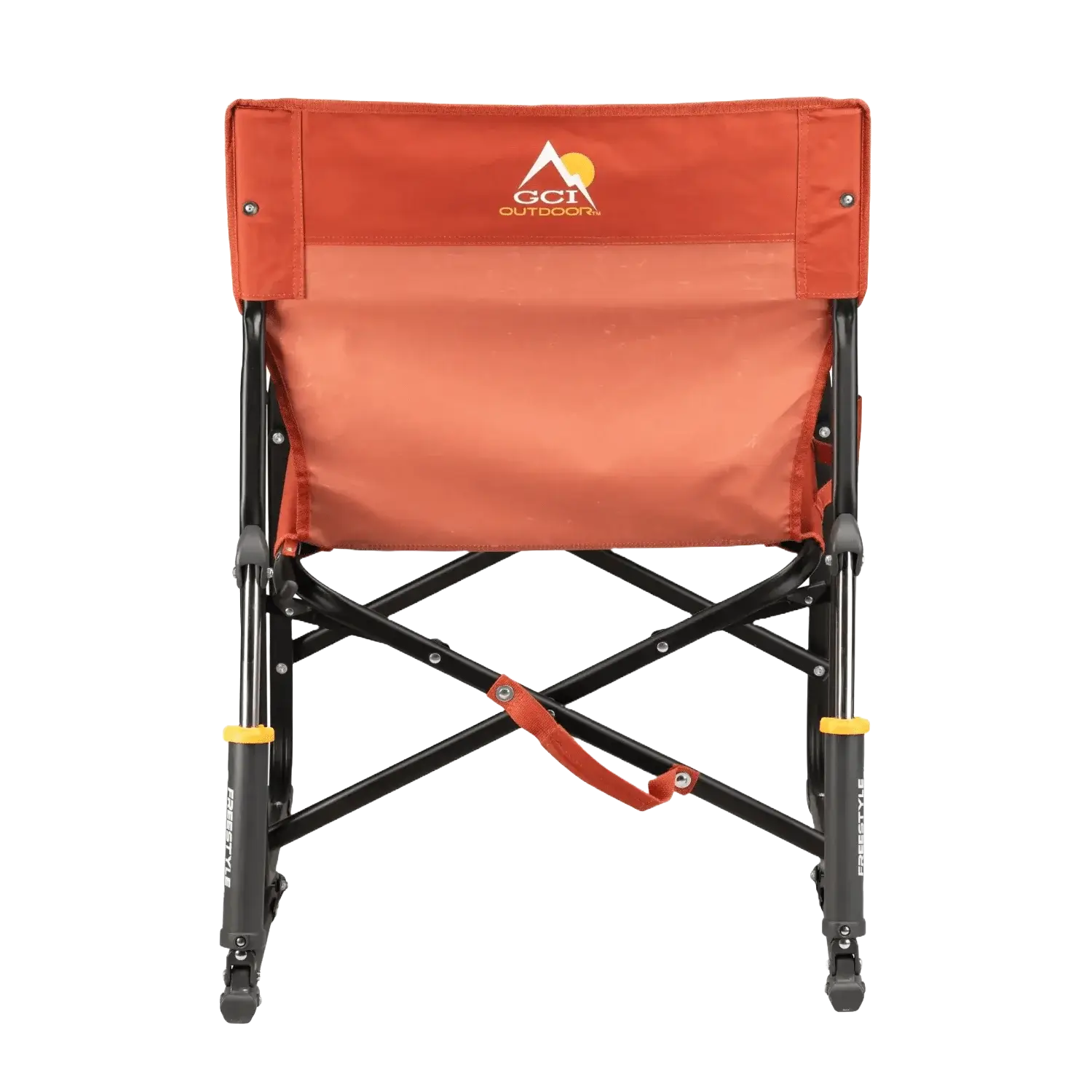 Patented Spring-Action Freestyle Rocker - Pumpkin Spice - Choice 373 - Freestyle Rocker Portable Outdoor Folding Chair Detail