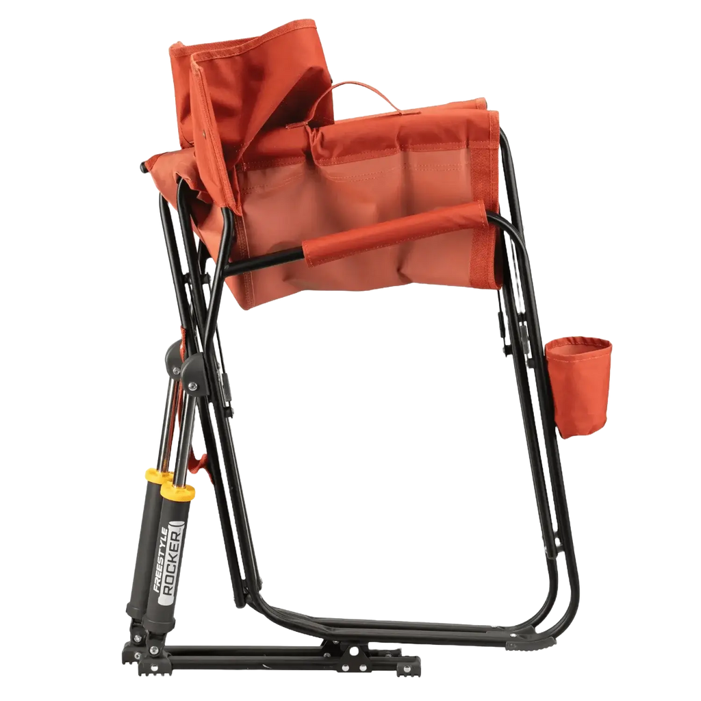 Patented Spring-Action Freestyle Rocker - Pumpkin Spice - Choice 373 - Freestyle Rocker Portable Outdoor Folding Chair Detail
