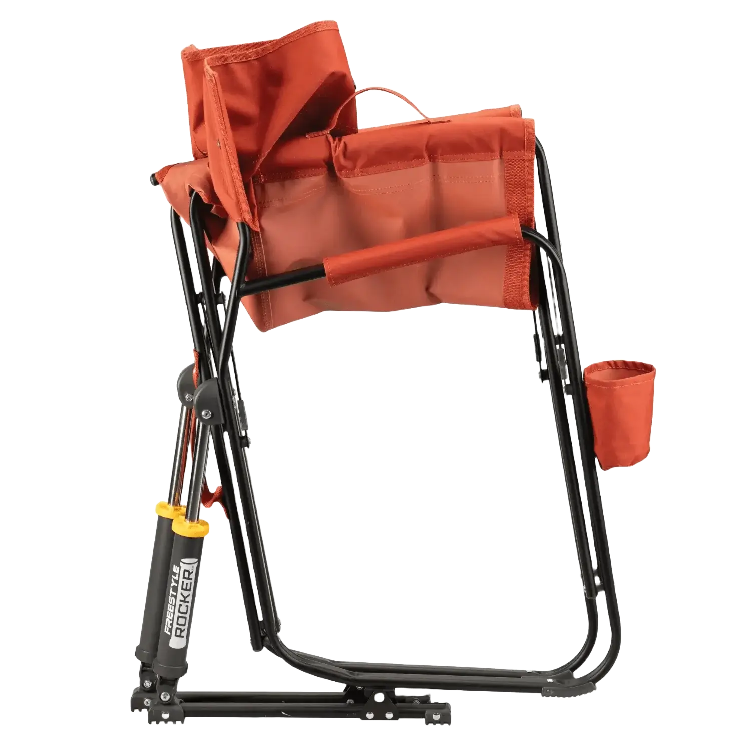 Patented Spring-Action Freestyle Rocker - Pumpkin Spice - Choice 373 - Freestyle Rocker Portable Outdoor Folding Chair Detail