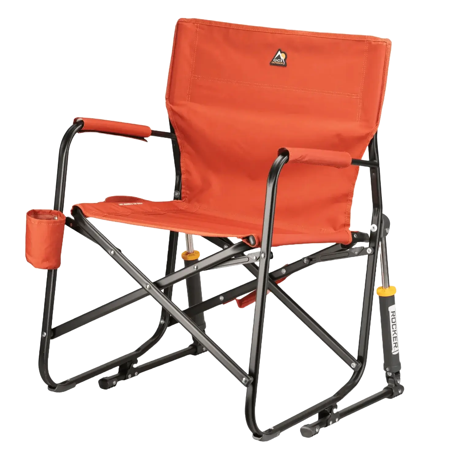 Patented Spring-Action Freestyle Rocker - Pumpkin Spice - Choice 373 - Freestyle Rocker Portable Outdoor Folding Chair Detail