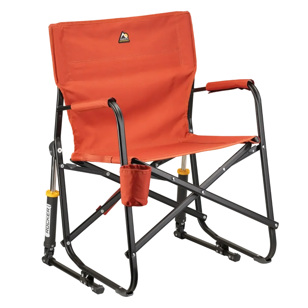 Patented Spring-Action Freestyle Rocker - Pumpkin Spice - Choice 373 - Freestyle Rocker Portable Outdoor Folding Chair - Pumpkin Spice