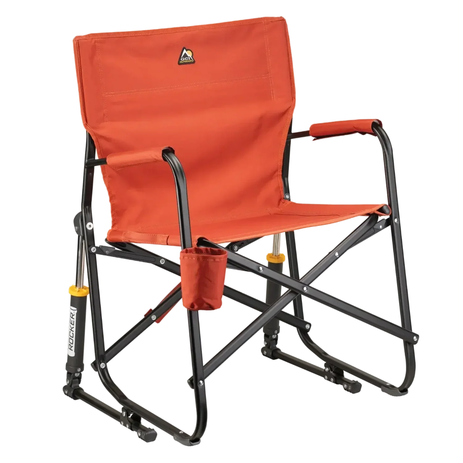 Patented Spring-Action Freestyle Rocker - Pumpkin Spice - Choice 373 - Freestyle Rocker Portable Outdoor Folding Chair - Pumpkin Spice