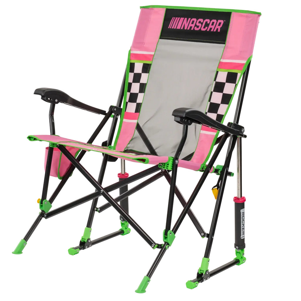 Luxury Camp RoadTrip Rocker - NASCAR For Her - Choice 560 - RoadTrip Rocker Smooth Motion Camp Chair Detail