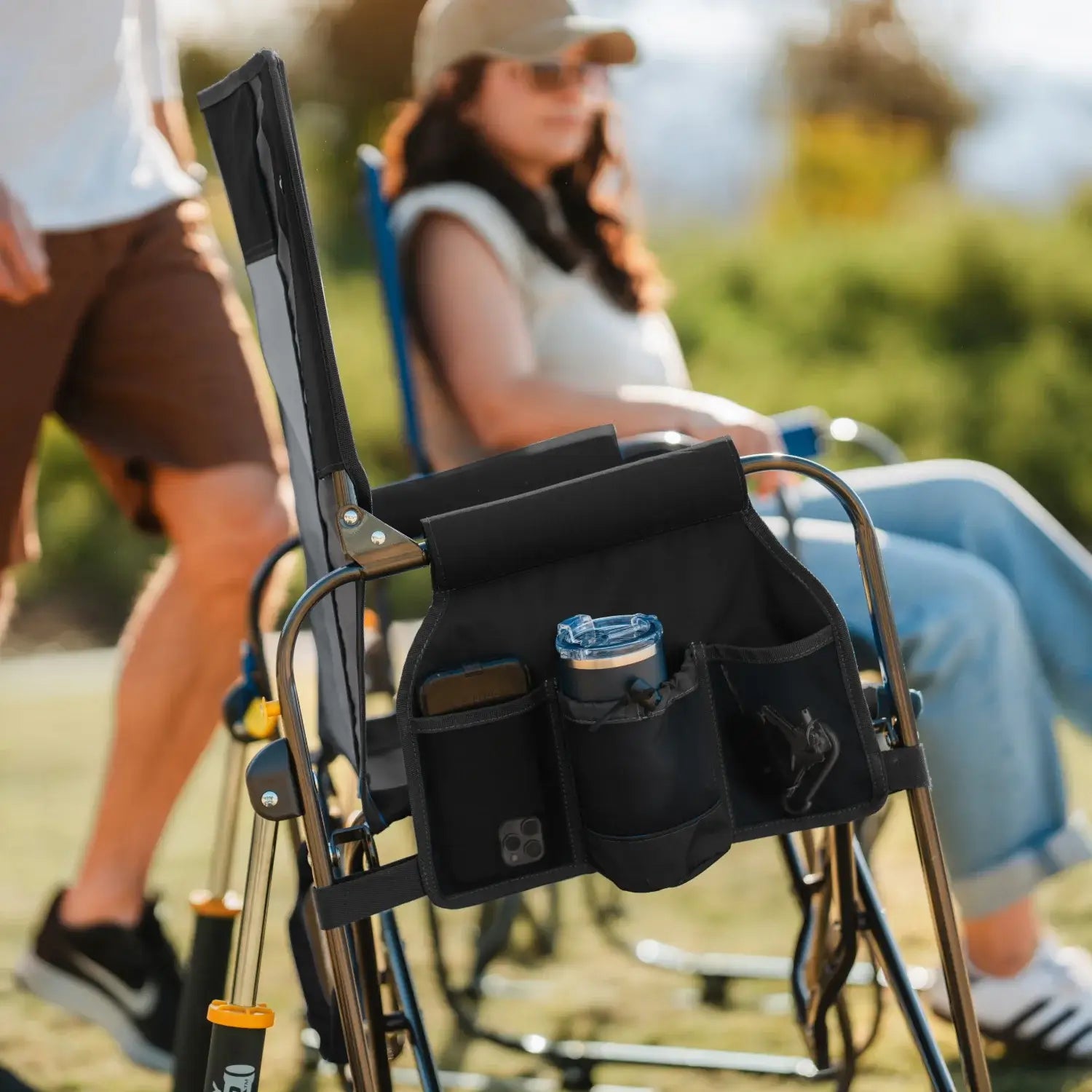 Premium All-Weather Stowaway Rocker - Choice 794 - RoadTrip Rocker Smooth Motion Camp Chair Detail