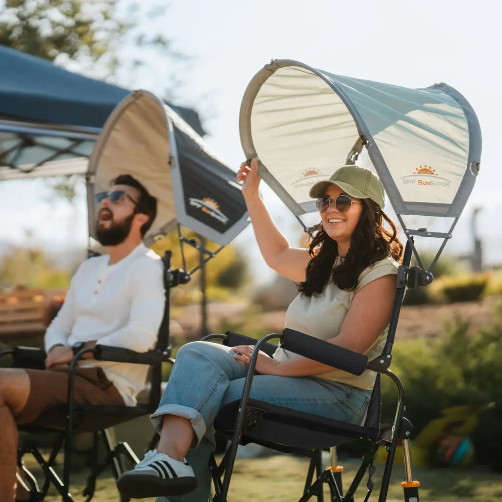 Premium All-Weather Stowaway Rocker - Choice 794 - RoadTrip Rocker Smooth Motion Camp Chair Detail