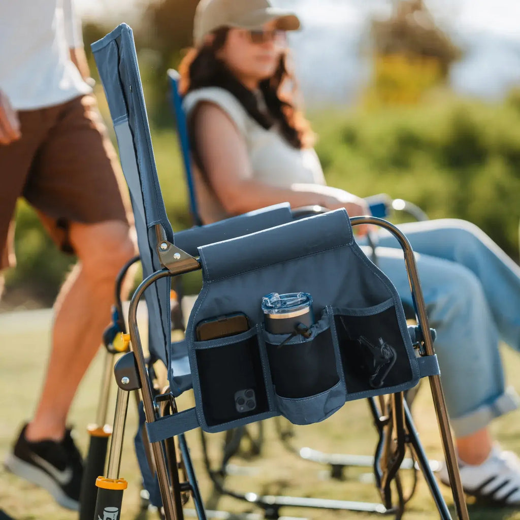 Premium All-Weather Stowaway Rocker - Choice 794 - RoadTrip Rocker Smooth Motion Camp Chair Detail