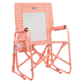 Premium All-Weather Stowaway Rocker - Choice 794 - RoadTrip Rocker Smooth Motion Camp Chair - Coral Mosaic