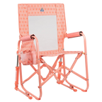 Premium All-Weather Stowaway Rocker - Choice 794 - RoadTrip Rocker Smooth Motion Camp Chair - Coral Mosaic