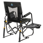 Patented Spring-Action Stowaway Rocker with Side Table - Choice 253 - Heavy-Duty Kickback Rocker with Beverage Holder Detail