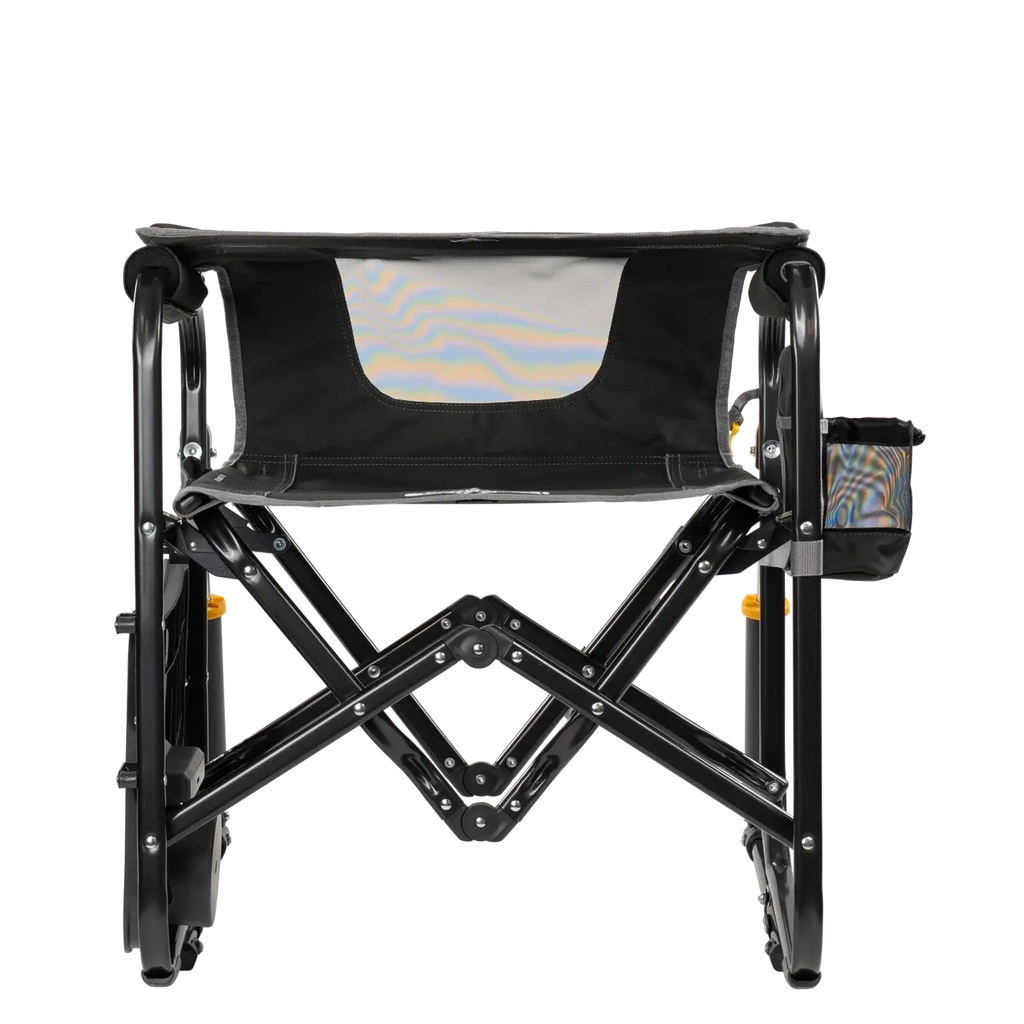 Patented Spring-Action Stowaway Rocker with Side Table - Choice 253 - Heavy-Duty Kickback Rocker with Beverage Holder Detail