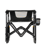 Patented Spring-Action Stowaway Rocker with Side Table - Choice 253 - Heavy-Duty Kickback Rocker with Beverage Holder Detail