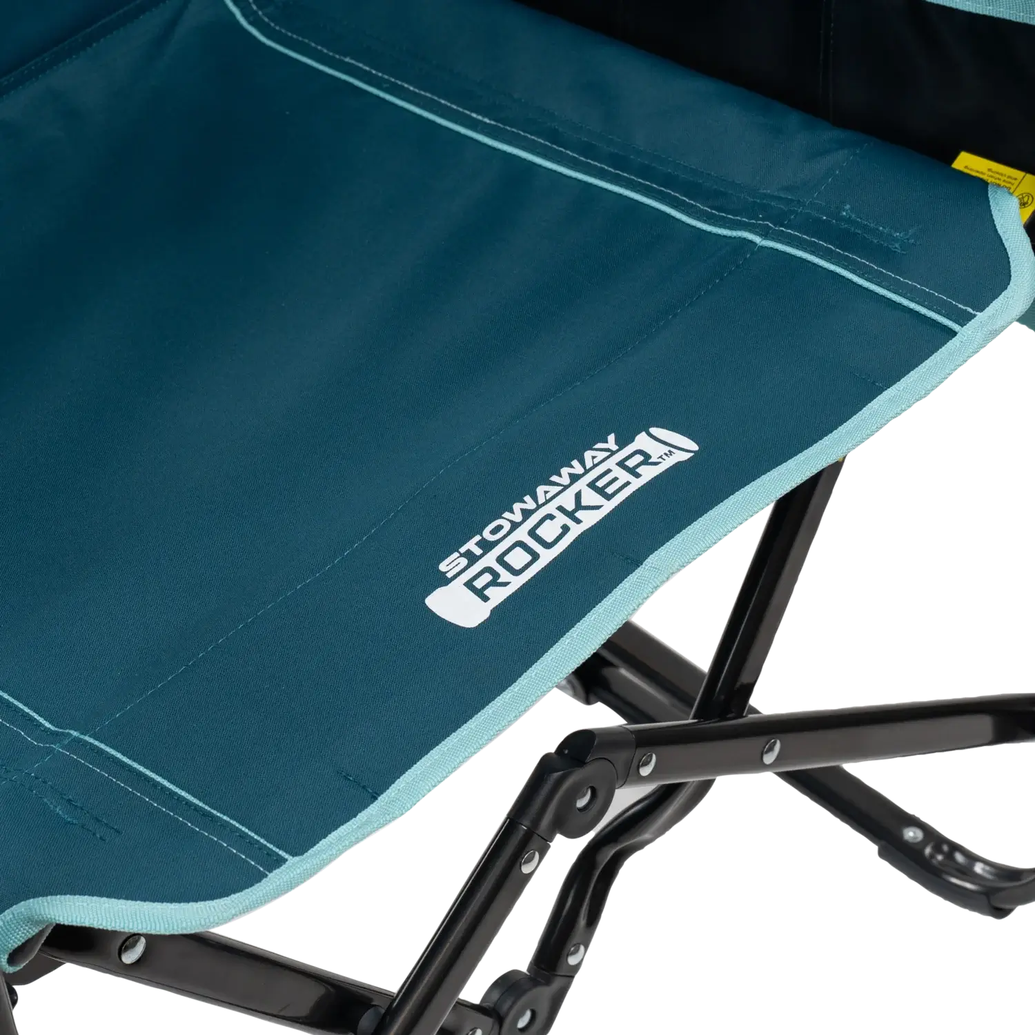 Patented Spring-Action Stowaway Rocker with Side Table - Choice 253 - Heavy-Duty Kickback Rocker with Beverage Holder Detail