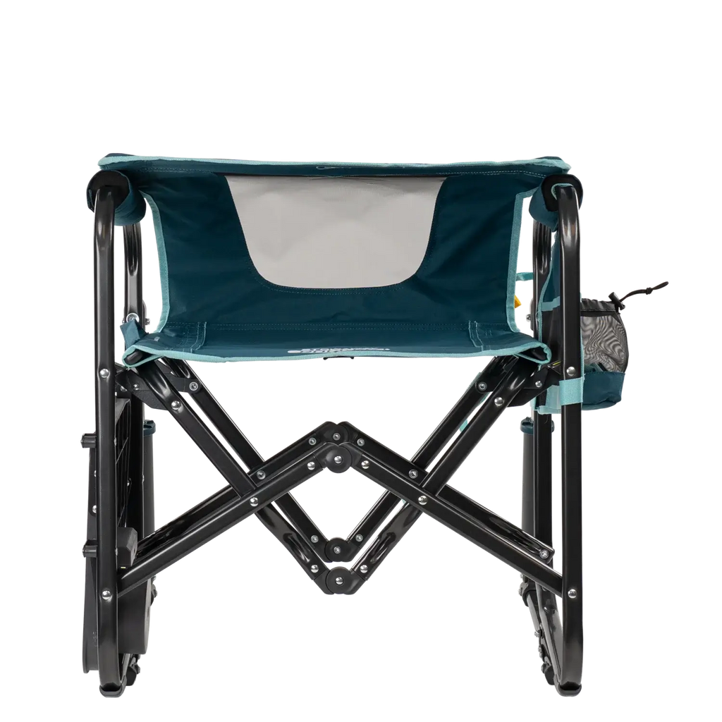 Patented Spring-Action Stowaway Rocker with Side Table - Choice 253 - Heavy-Duty Kickback Rocker with Beverage Holder Detail