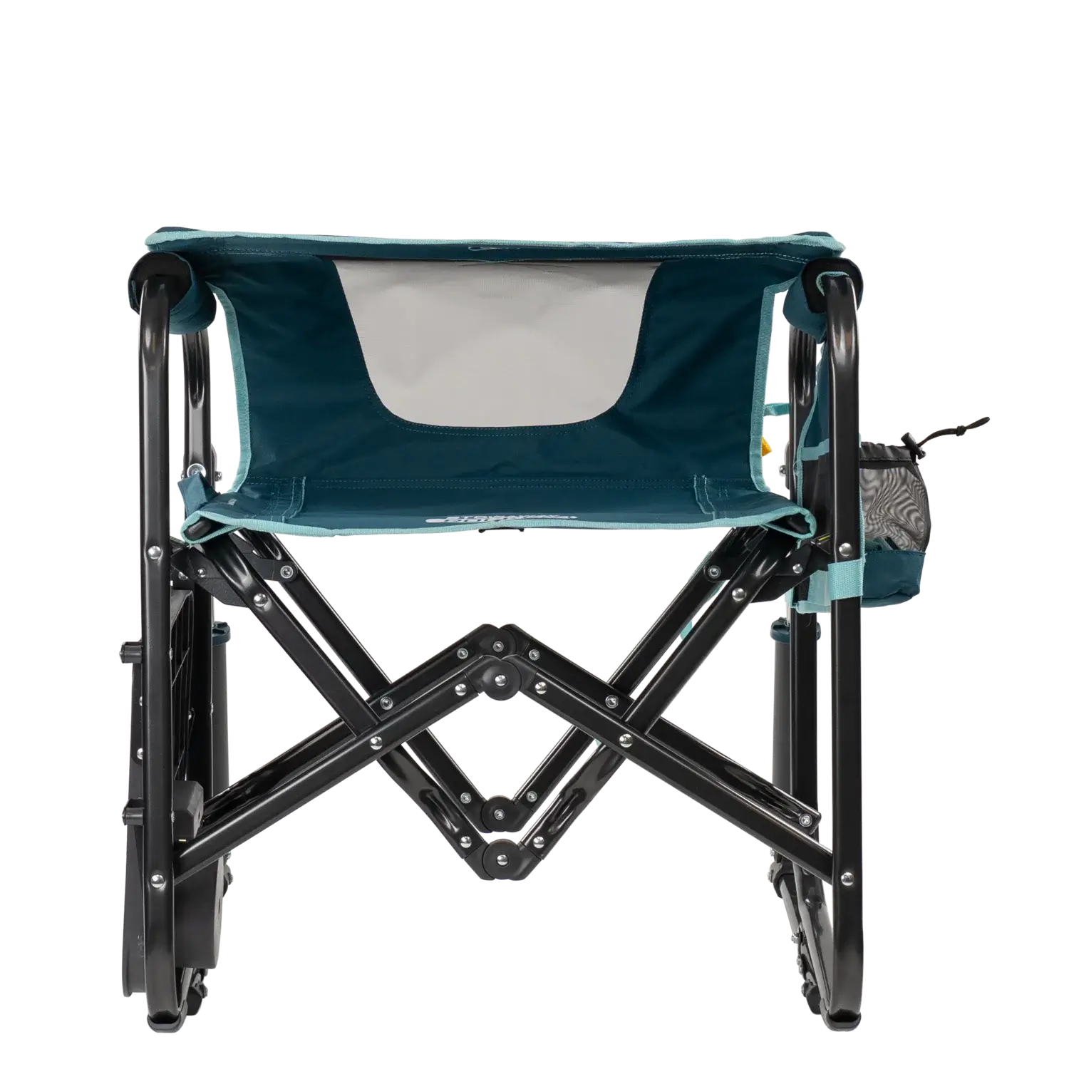 Patented Spring-Action Stowaway Rocker with Side Table - Choice 253 - Heavy-Duty Kickback Rocker with Beverage Holder Detail